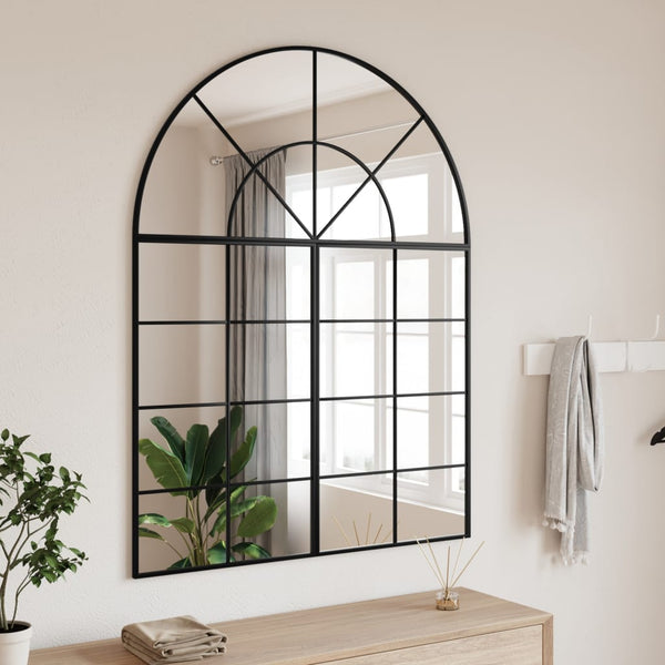 Schwarzer Wandspiegel Grozda 100x130cm (Eisenbogen)