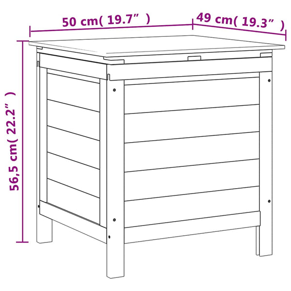 Weißer Outdoor-Aufbewahrungsbox Cavieta 50x49x56,5cm (Sechseck)