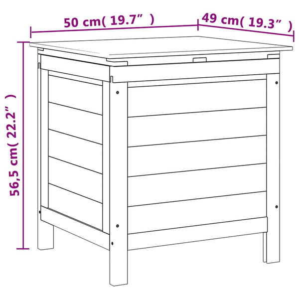 Anthrazitfarbene Outdoor-Aufbewahrungsbox Cavieta 50x49x56,5cm (Fichte)