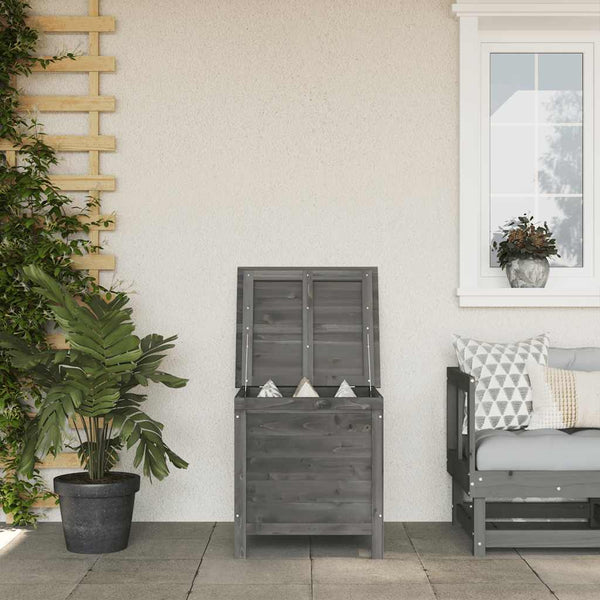 Anthrazitfarbene Outdoor-Aufbewahrungsbox Cavieta 50x49x56,5cm (Fichte)
