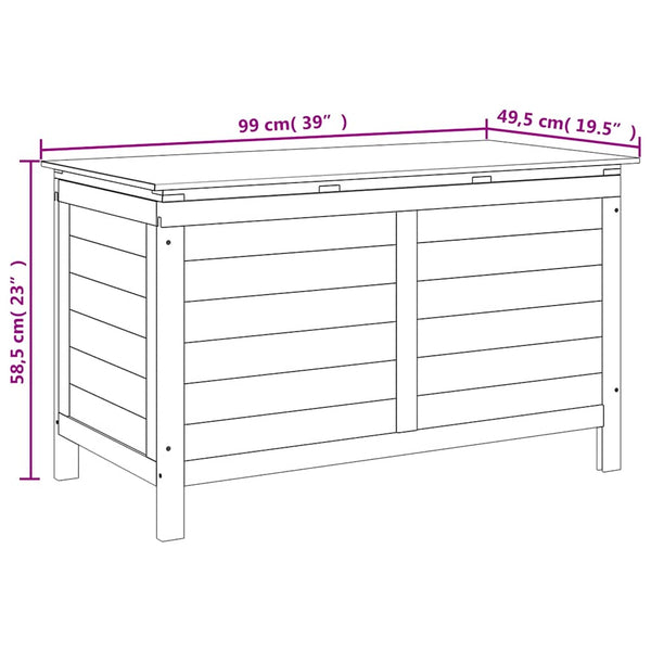 Weiße Outdoor-Aufbewahrungsbox Cavieta 99x49,5x58,5cm (Sechserpack)