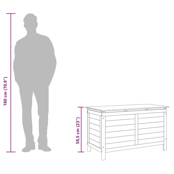 Weiße Outdoor-Aufbewahrungsbox Cavieta 99x49,5x58,5cm (Sechserpack)