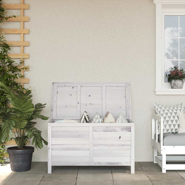 Weiße Outdoor-Aufbewahrungsbox Cavieta 99x49,5x58,5cm (Sechserpack)