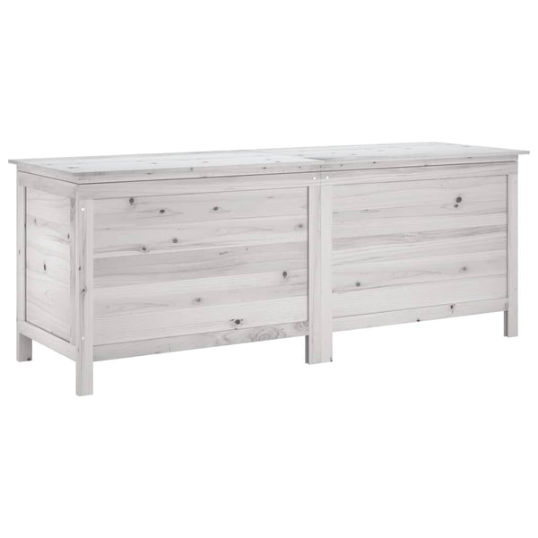 Weißer Outdoor-Aufbewahrungsschrank Cavieta 150x50x56,5cm (Fichte)