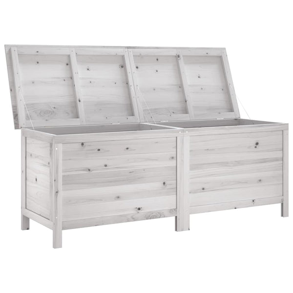 Weißer Outdoor-Aufbewahrungsschrank Cavieta 150x50x56,5cm (Fichte)