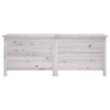 Weißer Outdoor-Aufbewahrungsschrank Cavieta 150x50x56,5cm (Fichte)