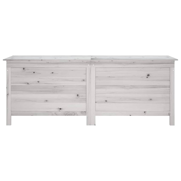 Weißer Outdoor-Aufbewahrungsschrank Cavieta 150x50x56,5cm (Fichte)