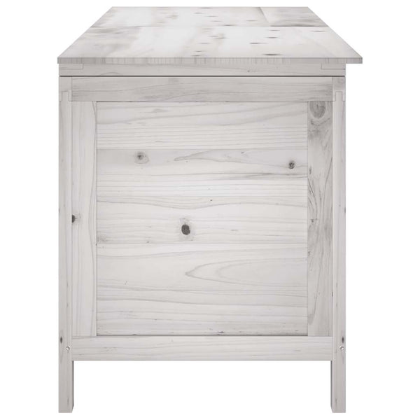 Weißer Outdoor-Aufbewahrungsschrank Cavieta 150x50x56,5cm (Fichte)