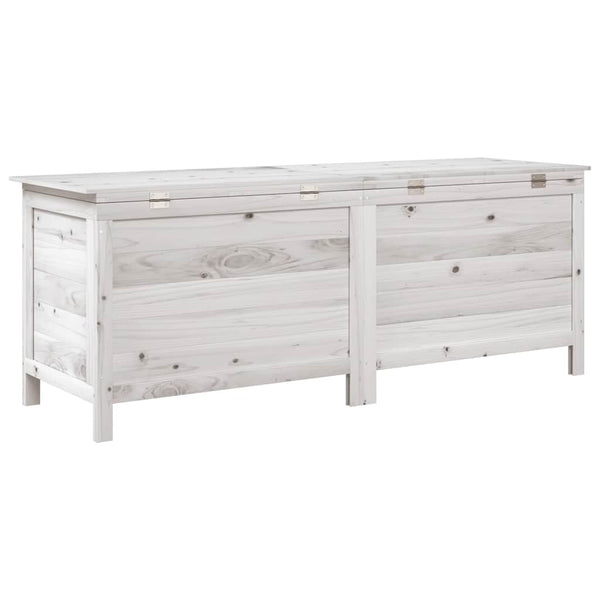 Weißer Outdoor-Aufbewahrungsschrank Cavieta 150x50x56,5cm (Fichte)