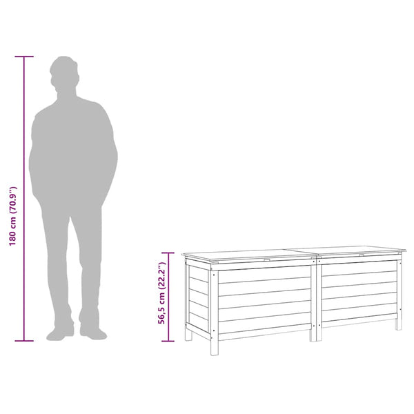 Weißer Outdoor-Aufbewahrungsschrank Cavieta 150x50x56,5cm (Fichte)