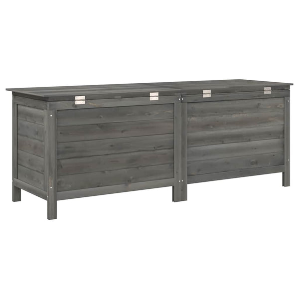 Anthrazitfarbene Outdoor-Aufbewahrungsbox Cavieta 150x50x56,5cm (sechs)