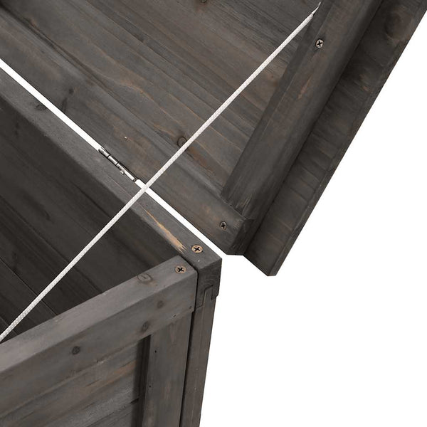 Anthrazitfarbene Outdoor-Aufbewahrungsbox Cavieta 150x50x56,5cm (sechs)
