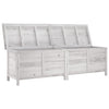 Weiße Outdoor-Aufbewahrungsbox Cavieta 198,5x50x56,5cm (Sechseck)