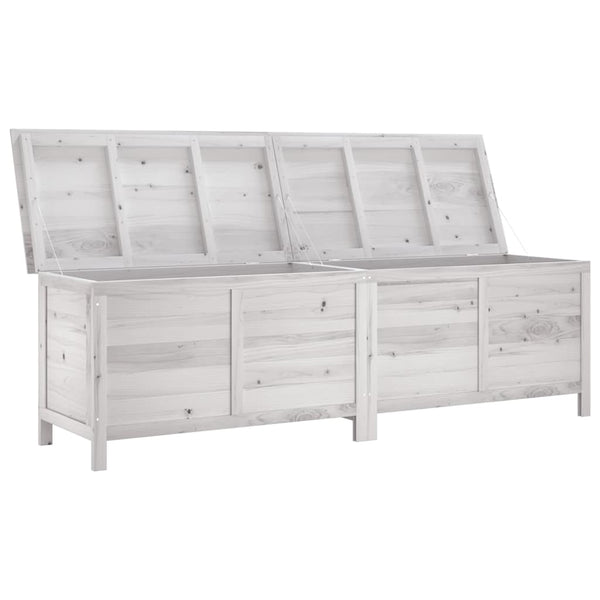 Weiße Outdoor-Aufbewahrungsbox Cavieta 198,5x50x56,5cm (Sechseck)