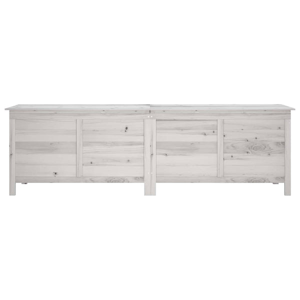 Weiße Outdoor-Aufbewahrungsbox Cavieta 198,5x50x56,5cm (Sechseck)