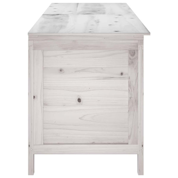 Weiße Outdoor-Aufbewahrungsbox Cavieta 198,5x50x56,5cm (Sechseck)