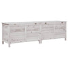 Weiße Outdoor-Aufbewahrungsbox Cavieta 198,5x50x56,5cm (Sechseck)