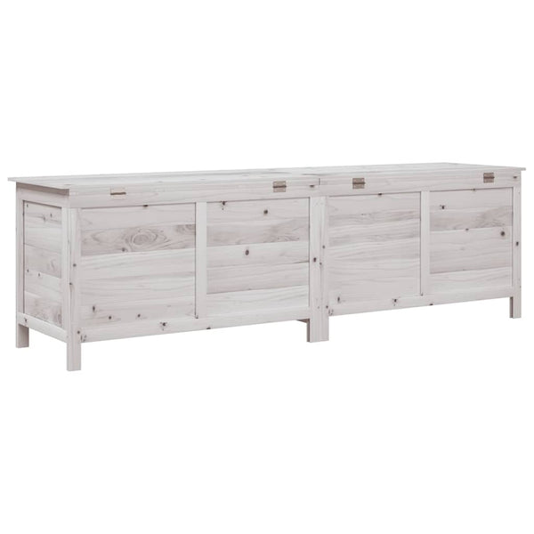 Weiße Outdoor-Aufbewahrungsbox Cavieta 198,5x50x56,5cm (Sechseck)
