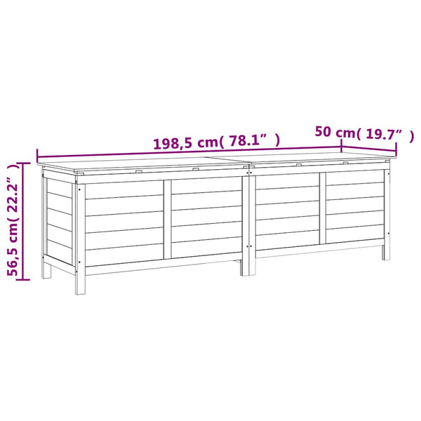 Weiße Outdoor-Aufbewahrungsbox Cavieta 198,5x50x56,5cm (Sechseck)