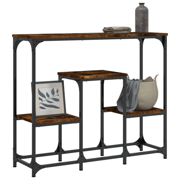 Konsole Erland aus geräucherter Eiche 89,5x28x76cm (Holz)