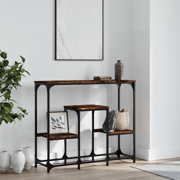 Konsole Erland aus geräucherter Eiche 89,5x28x76cm (Holz)