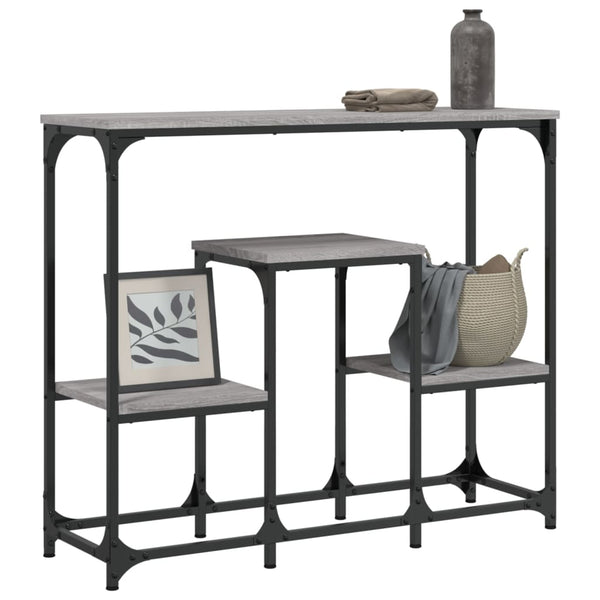 Konsolentisch Erland, grau, 89,5x28x76cm (Holz)