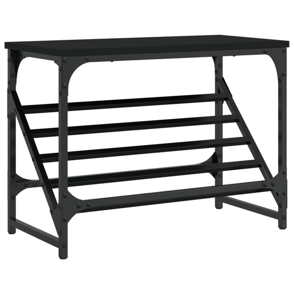 Schwarzer Schuhständer Danisia 60x30x45cm (Holz)