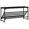 Schwarzes Schuhregal Danisia 90x30x45cm (Holz)