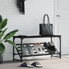 Schwarzes Schuhregal Danisia 90x30x45cm (Holz)