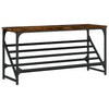Schuhregal Raucheiche Danisia 90x30x45cm (Holz)