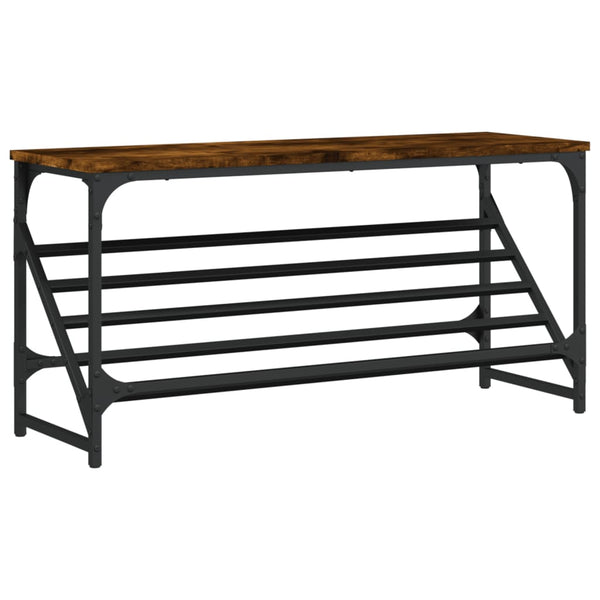 Schuhregal Raucheiche Danisia 90x30x45cm (Holz)