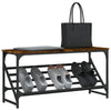 Schuhregal Raucheiche Danisia 90x30x45cm (Holz)