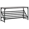 Grauer Schuhständer Danisia 90x30x45cm (Holz)