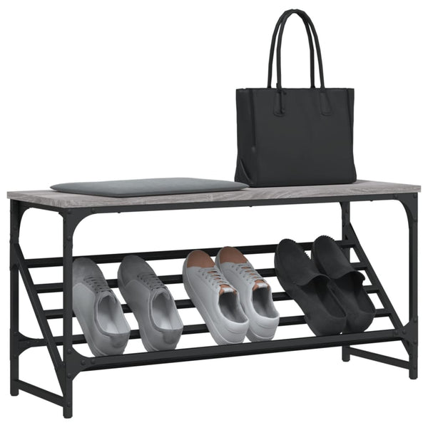 Grauer Schuhständer Danisia 90x30x45cm (Holz)