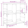 Graues Bücherregal Comarnic 78,5x33x82cm (Holz)