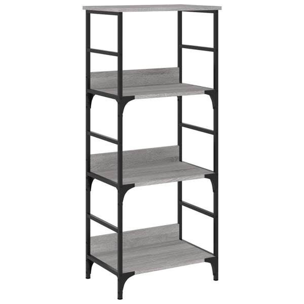 Graues Bücherregal Ohanes 50x33x117,5cm (Holz)