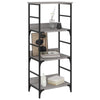 Graues Bücherregal Ohanes 50x33x117,5cm (Holz)
