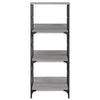 Graues Bücherregal Ohanes 50x33x117,5cm (Holz)
