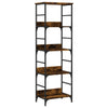 Räucher-Eichenholz-Bücherregal Ohanes 50x33x153cm (Holz)