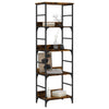 Räucher-Eichenholz-Bücherregal Ohanes 50x33x153cm (Holz)