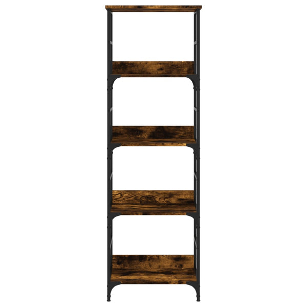 Räucher-Eichenholz-Bücherregal Ohanes 50x33x153cm (Holz)