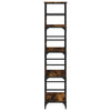 Räucher-Eichenholz-Bücherregal Ohanes 50x33x153cm (Holz)