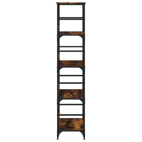 Räucher-Eichenholz-Bücherregal Ohanes 50x33x153cm (Holz)