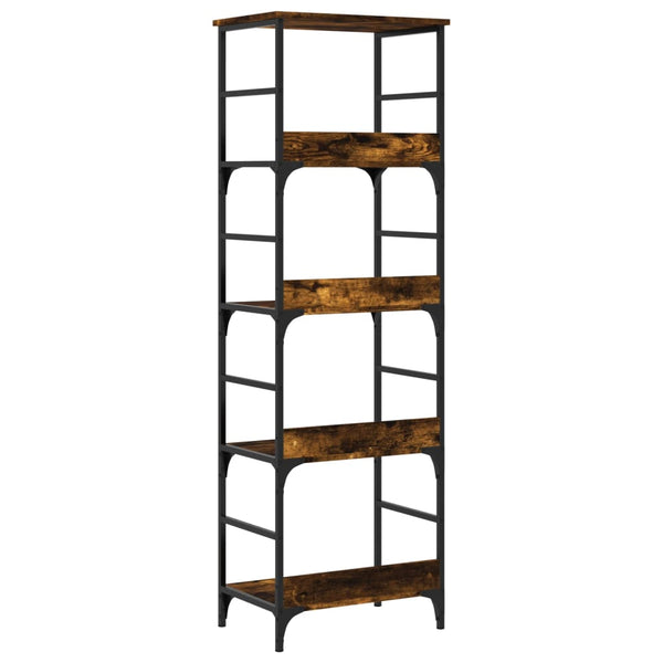 Räucher-Eichenholz-Bücherregal Ohanes 50x33x153cm (Holz)