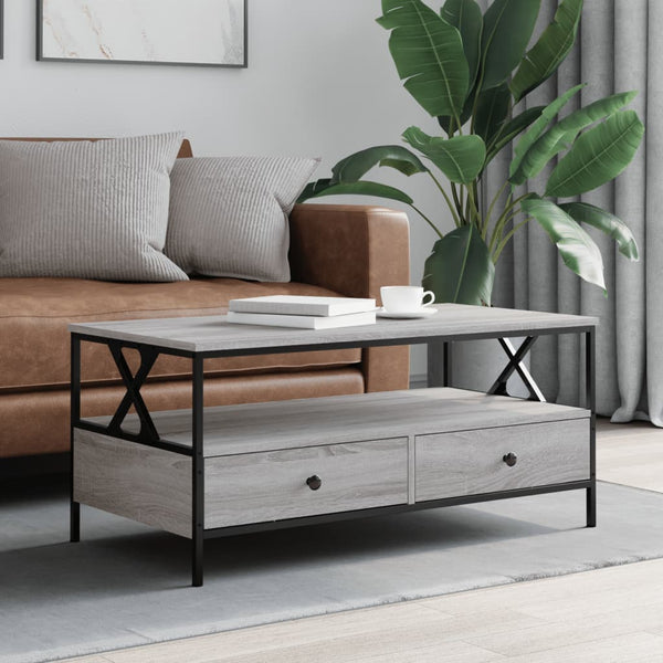 Grauer Couchtisch Transgaz 100x51x45cm (Holz)