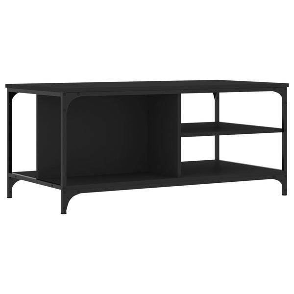 Schwarzer Couchtisch Serban 100x50x45cm (Holz)