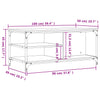 Schwarzer Couchtisch Serban 100x50x45cm (Holz)