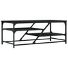 Schwarzer Couchtisch Nebia 100x49x40cm (Holz)