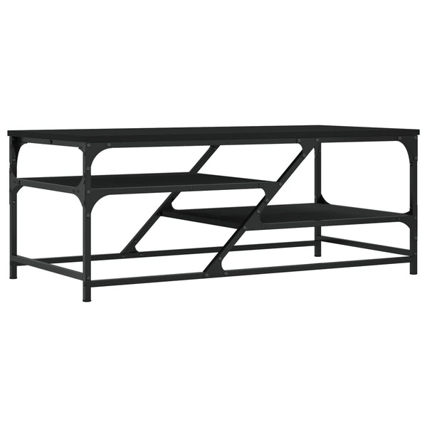 Schwarzer Couchtisch Nebia 100x49x40cm (Holz)