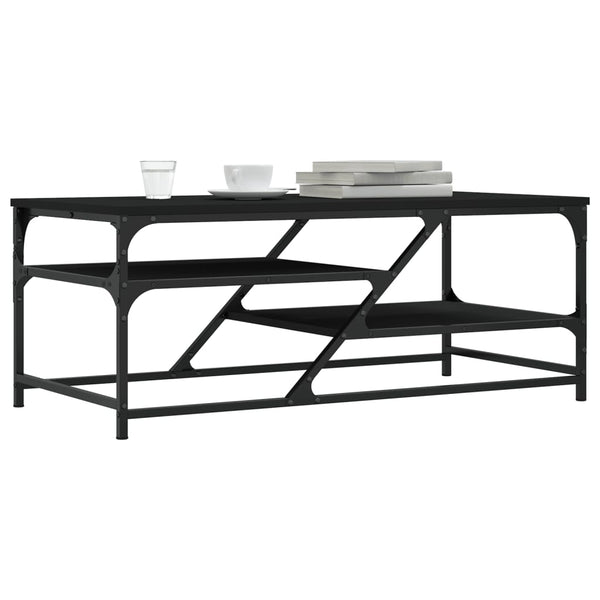 Schwarzer Couchtisch Nebia 100x49x40cm (Holz)